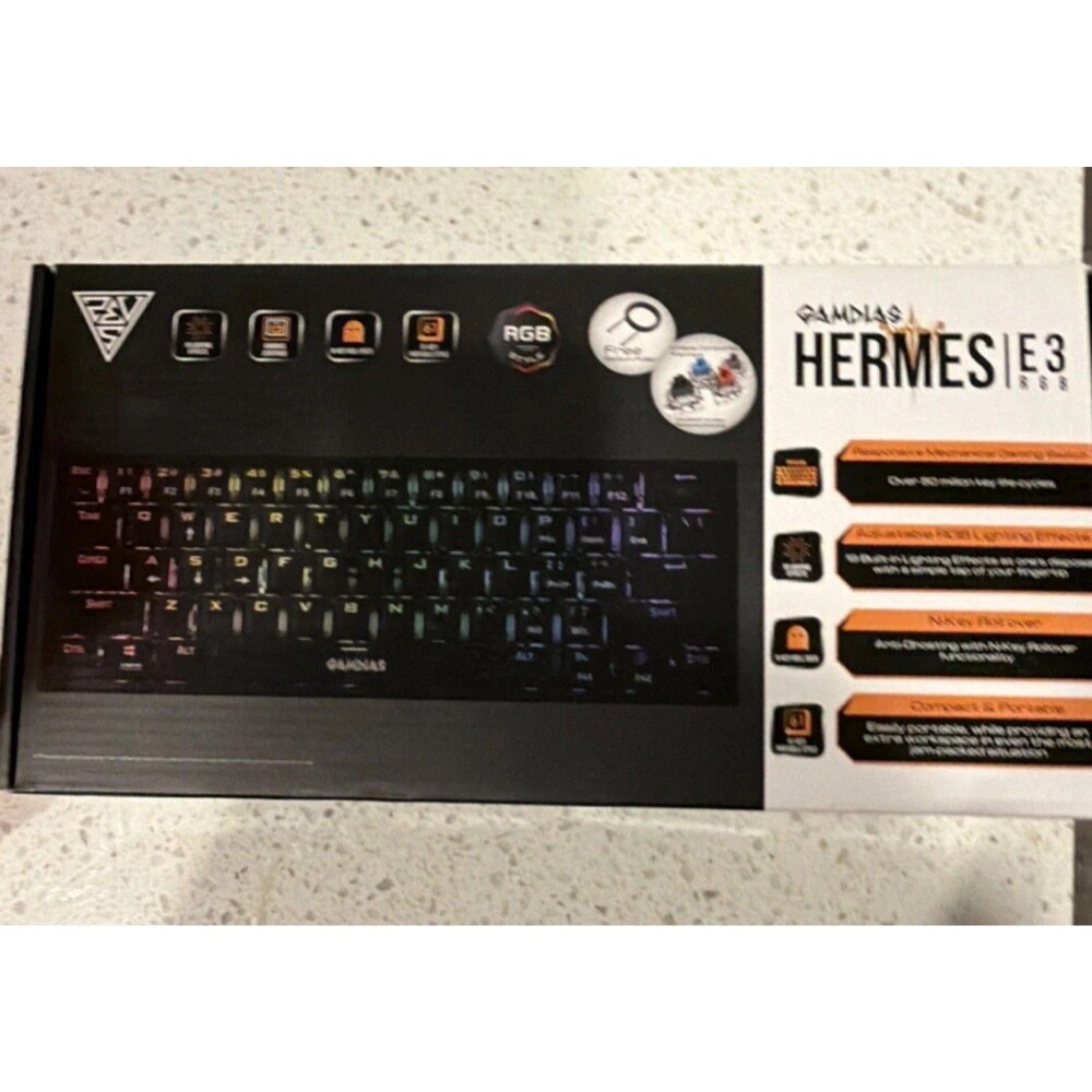 Gamdias Hermes e3 rgb Mechanical Gaming Keyboard Wired usb Illuminated Black